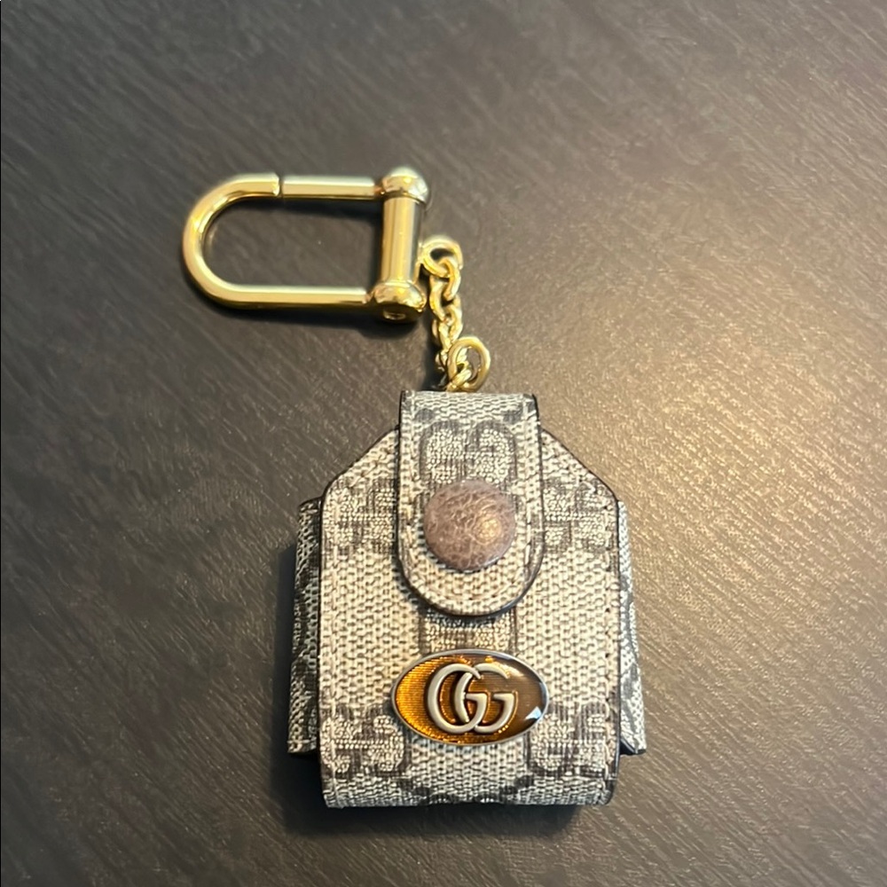 Gucci Monogram Keychain AirPod Holder